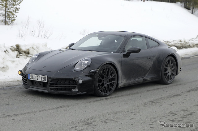 ポルシェ 911 クーペ&カブリオレ 改良新型プロトタイプ(スクープ写真)
