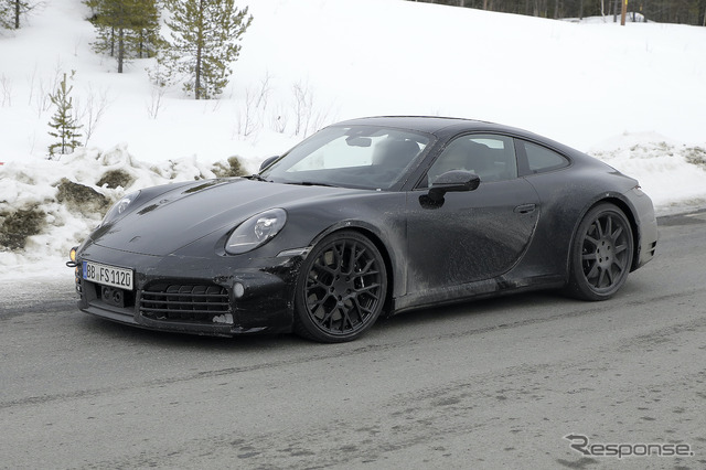 ポルシェ 911 クーペ&カブリオレ 改良新型プロトタイプ(スクープ写真)