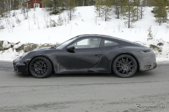 ポルシェ 911 クーペ&カブリオレ 改良新型プロトタイプ(スクープ写真)