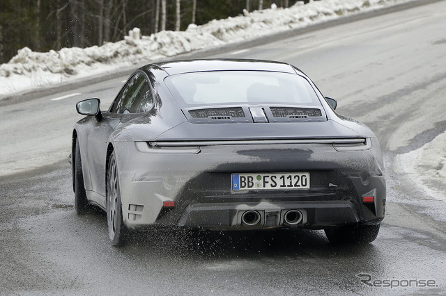 ポルシェ 911 クーペ&カブリオレ 改良新型プロトタイプ(スクープ写真)