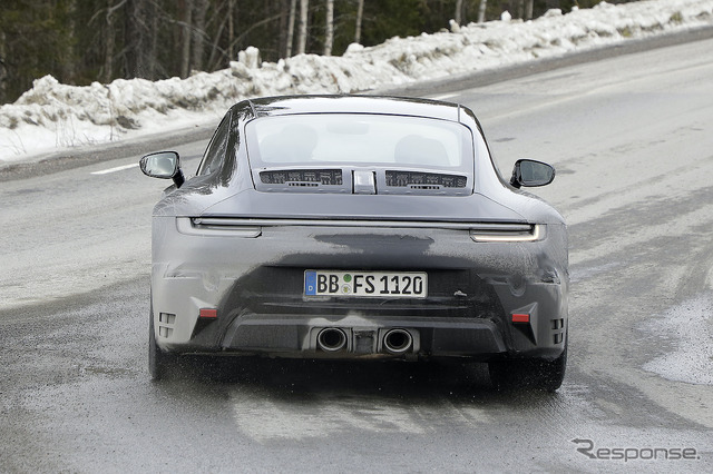 ポルシェ 911 クーペ&カブリオレ 改良新型プロトタイプ(スクープ写真)