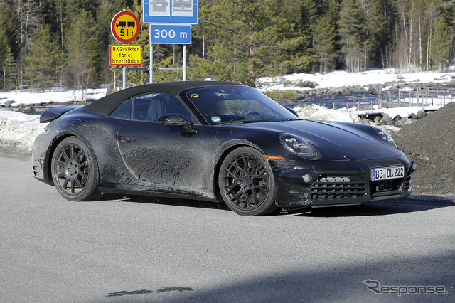 ポルシェ 911 クーペ&カブリオレ 改良新型プロトタイプ(スクープ写真)