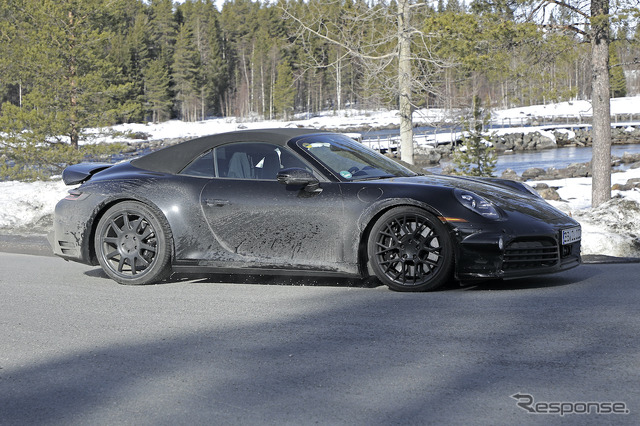 ポルシェ 911 クーペ&カブリオレ 改良新型プロトタイプ(スクープ写真)