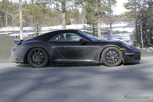 ポルシェ 911 クーペ&カブリオレ 改良新型プロトタイプ(スクープ写真)