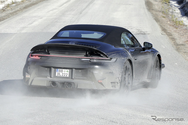ポルシェ 911 クーペ&カブリオレ 改良新型プロトタイプ(スクープ写真)