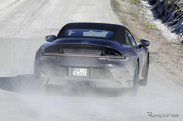 ポルシェ 911 クーペ&カブリオレ 改良新型プロトタイプ(スクープ写真)