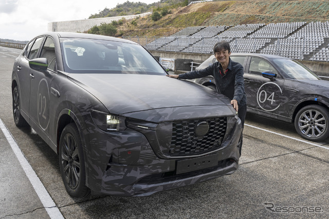 岡本幸一郎氏とマツダ CX-60(欧州仕様プロトタイプ)