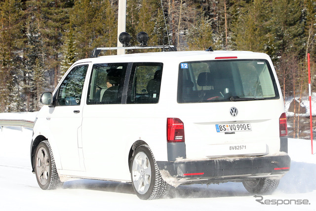 VW ID.Buzz ロングタイプの開発車両(スクープ写真)