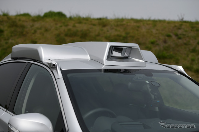 ProPILOT-コンセプトゼロ 試作車のルーフに取り付けられた次世代LiDER