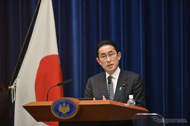 会見する岸田首相（4月26日）