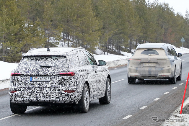 アウディ Q6 e-tron プロトタイプ(スクープ写真)
