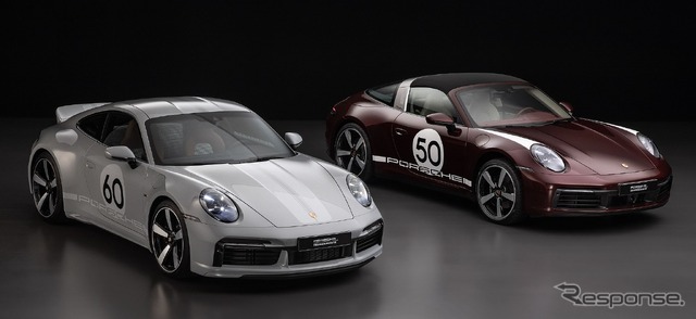 ポルシェ 911 スポーツクラシック 新型と 911 タルガ 4S ヘリテージデザインエディション（2020年）