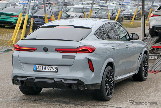 BMW X6M 改良新型プロトタイプ(スクープ写真)