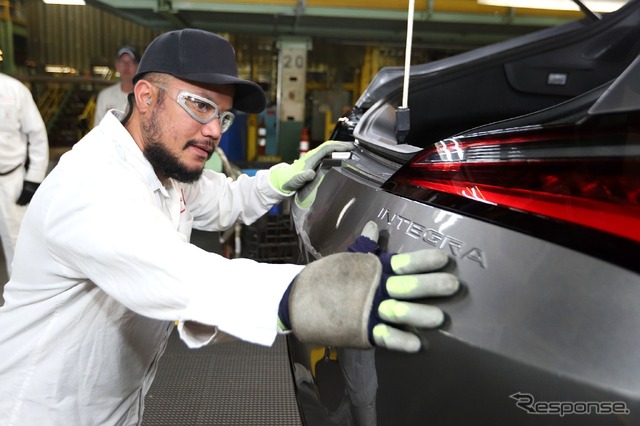 ホンダの米国オハイオ州メアリーズビル工場で生産が開始されたアキュラ・インテグラ 新型