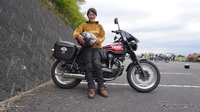 W3に憧れるバイク女子も参加。