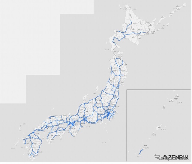 契約台数3万台以上、DRIVE CHART搭載車両が全国の高速道路の約9割を1ヶ月で走行