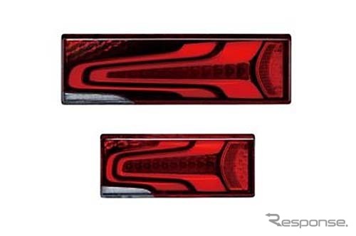 新型LEDリヤコンビネーションランプ、タイプL（上）とタイプS（下）