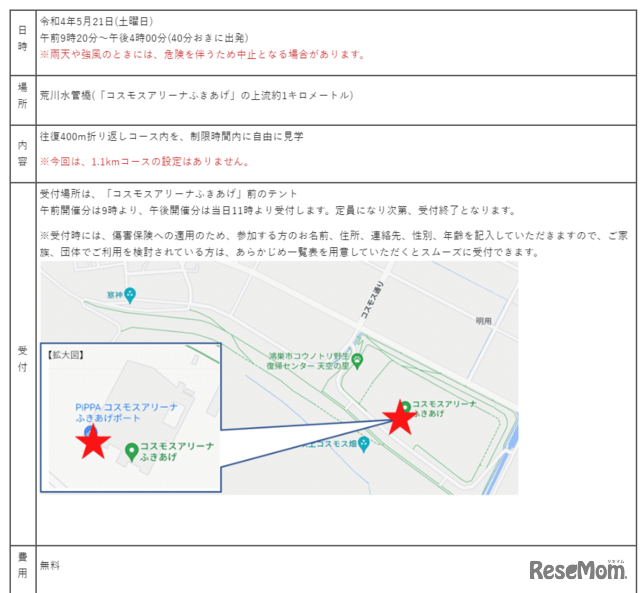 荒川水管橋見学会