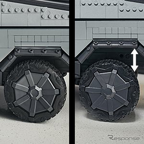 サスペンションの上げ下げ機能付き