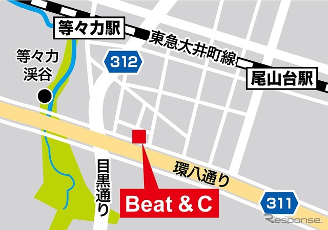 Beat ＆ C 世田谷店 地図