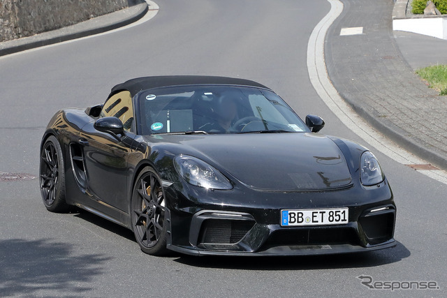 ポルシェ 718スパイダー RS プロトタイプ(スクープ写真)