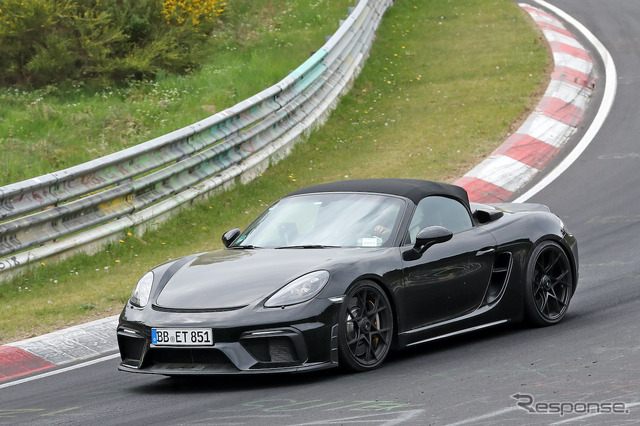 ポルシェ 718スパイダー RS プロトタイプ(スクープ写真)