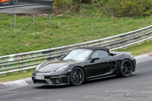 ポルシェ 718スパイダー RS プロトタイプ(スクープ写真)