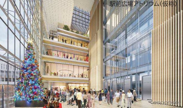 仮称「駅前広場アトリウム」のイメージ。