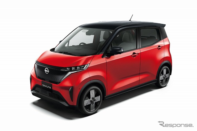 日産サクラ(スパークリングレッド/ブラック 2トーン)