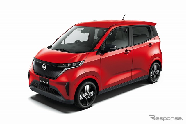 日産サクラ(スパークリングレッド)