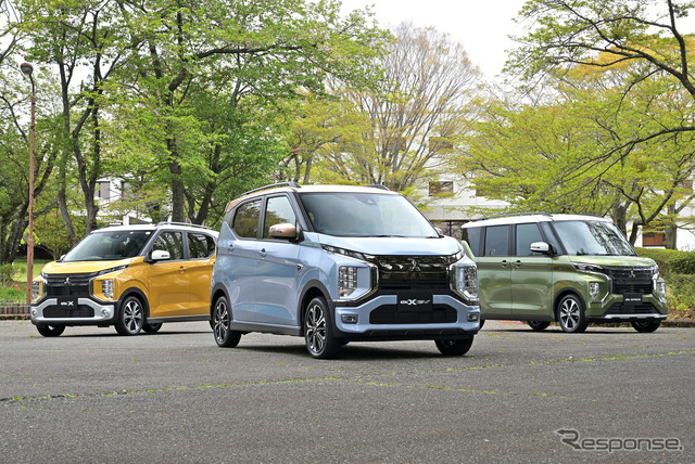 三菱のeKシリーズに軽EVの『eKクロスEV』(中央)が加わった