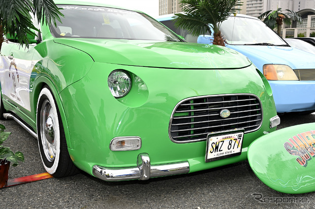 左ハンドルのホンダ フィット! US仕様で雰囲気激変…34th MOONEYES Street Car Nationals