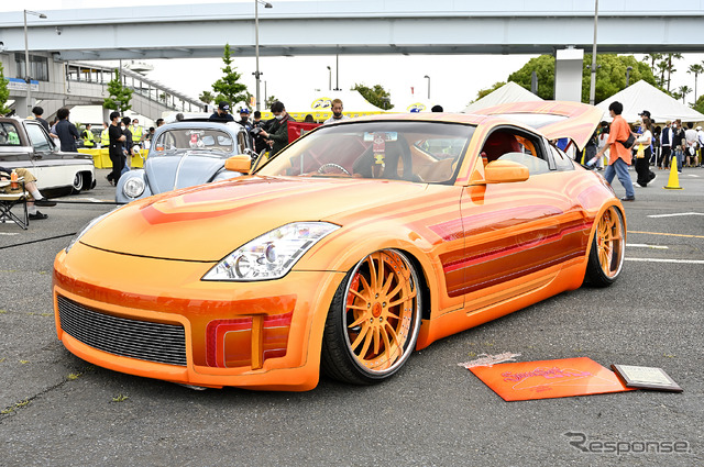 左ハンドルのホンダ フィット! US仕様で雰囲気激変…34th MOONEYES Street Car Nationals
