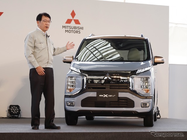 三菱eKクロスEVと三菱自動車の加藤社長