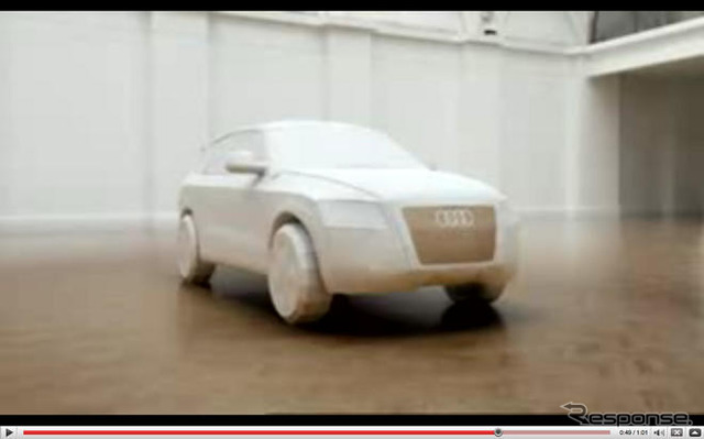 アウディ Q5 のCM…ペーパークラフト