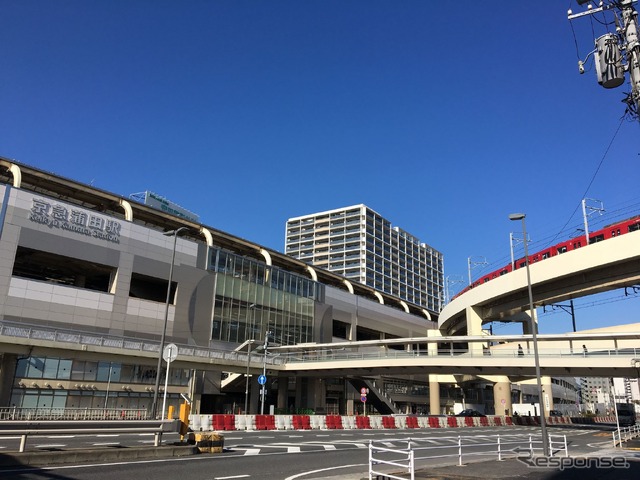 京急蒲田駅。この地下に蒲蒲線の駅が造られる。