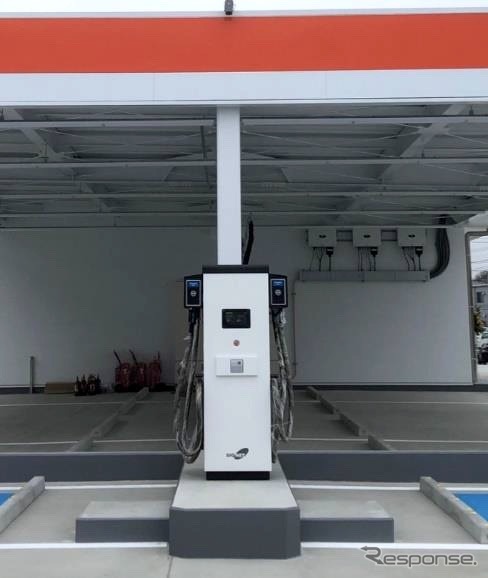 横浜港北インタートラックステーションのEV充電器