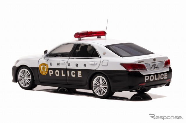 トヨタ クラウン アスリート(GRS214))2019 秋田県警察高速道路交通警察隊車両(1/43スケールモデル)
