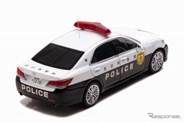トヨタ クラウン アスリート(GRS214))2019 秋田県警察高速道路交通警察隊車両(1/43スケールモデル)