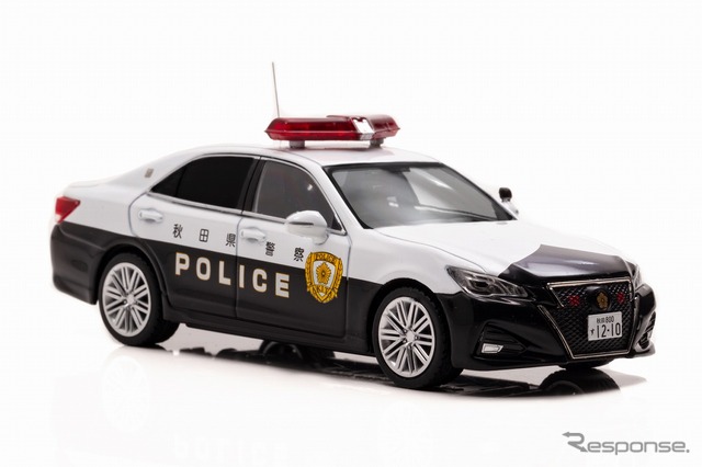 トヨタ クラウン アスリート(GRS214))2019 秋田県警察高速道路交通警察隊車両(1/43スケールモデル)