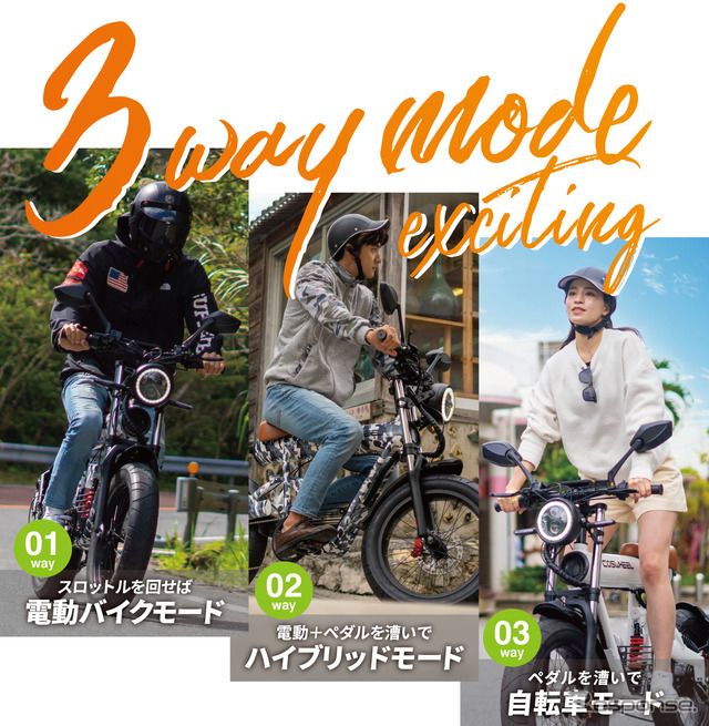 電動バイク・ハイブリッド・自転車の3WAY