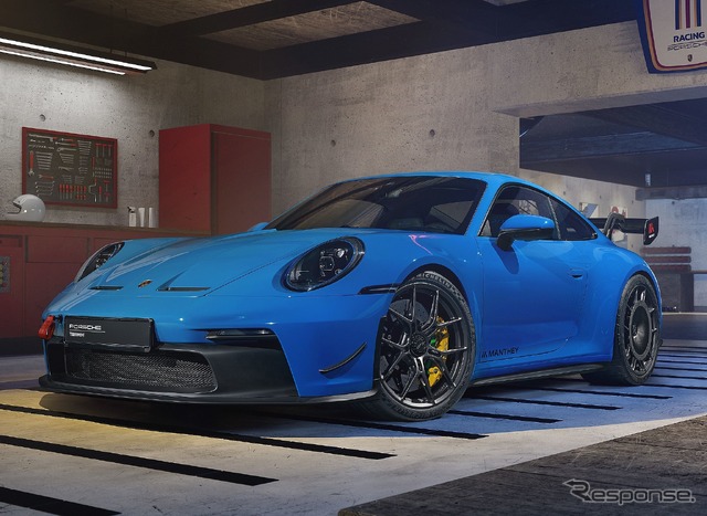 ポルシェ 911 GT3 新型の純正オプション「マンタイパフォーマンスキット」装着車
