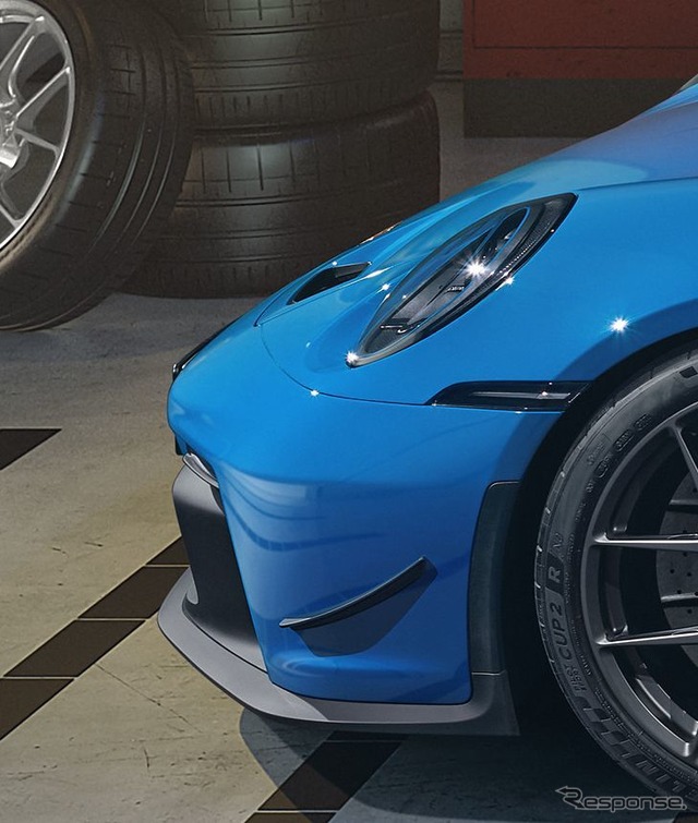 ポルシェ 911 GT3 新型の純正オプション「マンタイパフォーマンスキット」装着車
