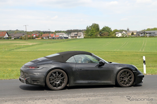 ポルシェ 911 クーペ＆カブリオレ 改良新型プロトタイプ（スクープ写真）