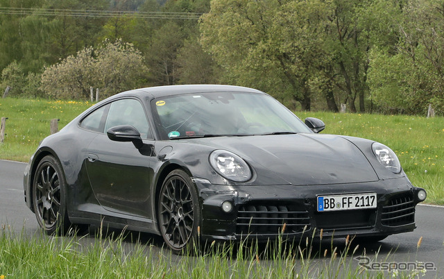 ポルシェ 911 クーペ＆カブリオレ 改良新型プロトタイプ（スクープ写真）