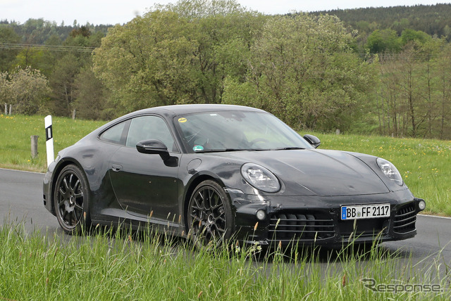 ポルシェ 911 クーペ＆カブリオレ 改良新型プロトタイプ（スクープ写真）