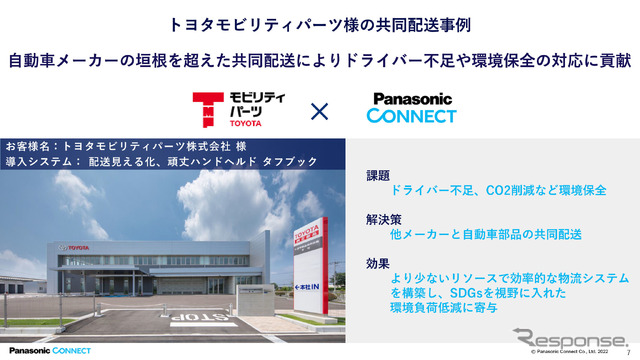 トヨタモビリティパーツの共同配送事例
