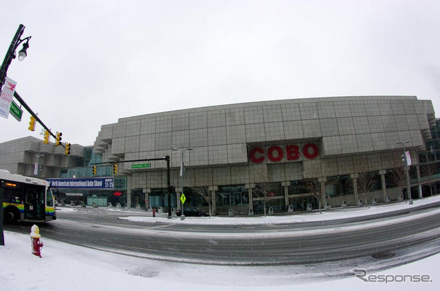 【デトロイトモーターショー09】開幕前日…寒風吹きすさぶ雪空に晴れ間は見えるか