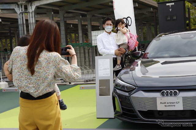有明ガーデン(東京都江東区)にて開催した「レスポンス読者限定EV・PHEV試乗会」