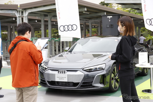 有明ガーデン(東京都江東区)にて開催した「レスポンス読者限定EV・PHEV試乗会」